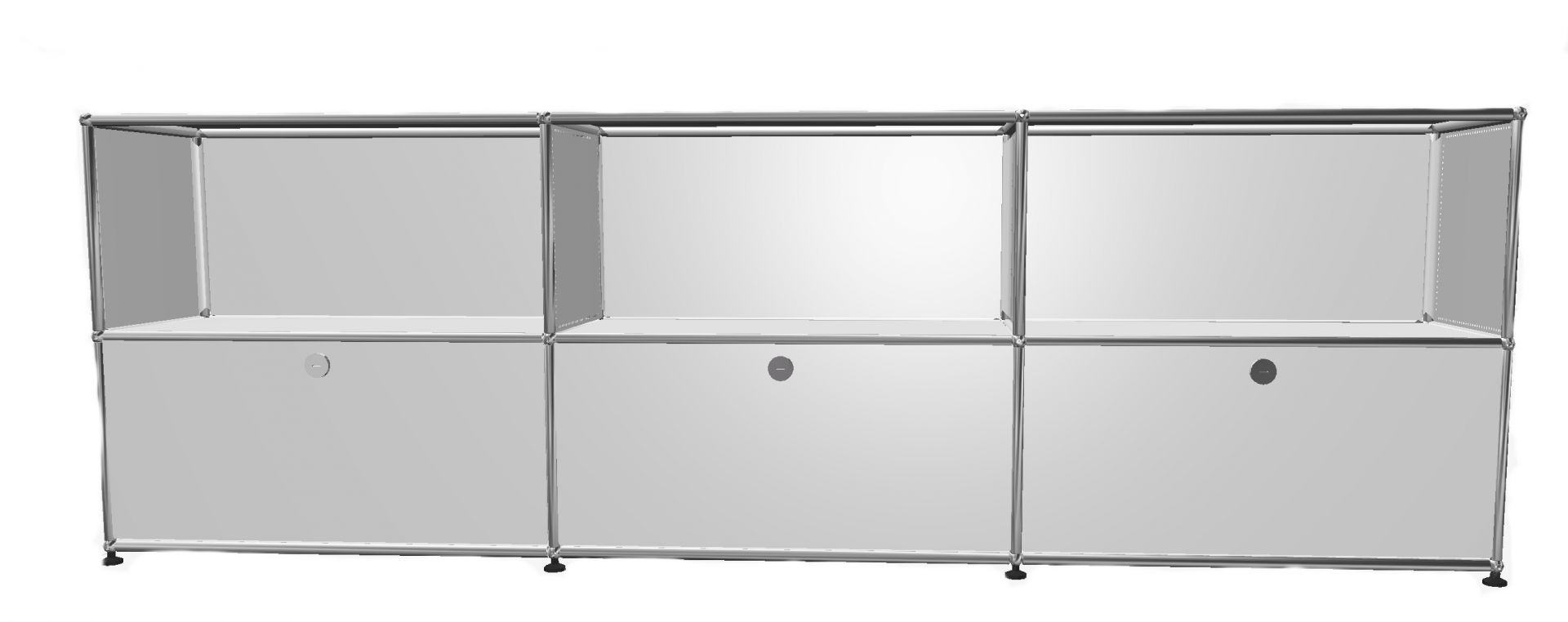 USM Haller Sideboard 3 Offen / 3 Klappen Reinweiß - FAST DELIVERY